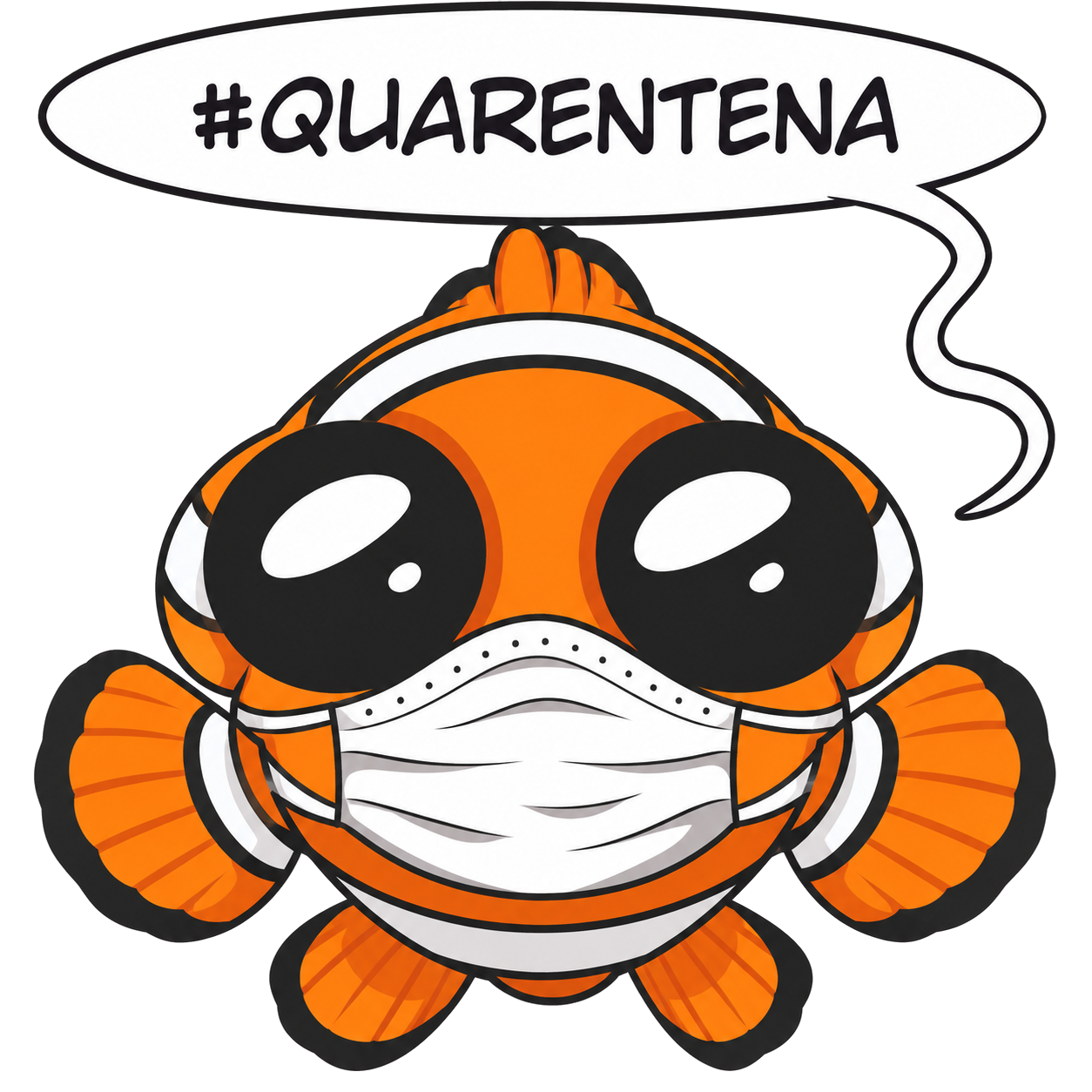 Ilustração de quarentena dos peixes ECOREEF